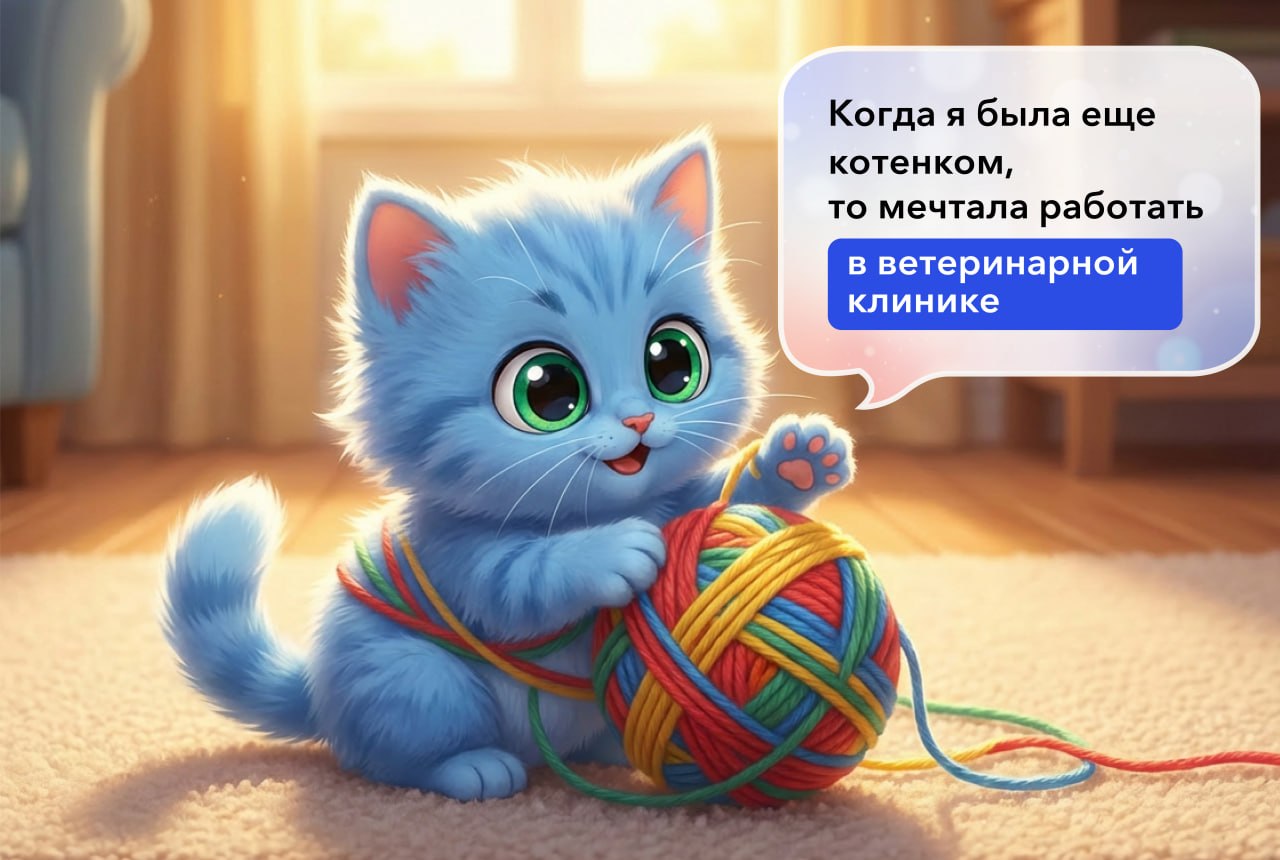 Миа мечтала работать в ветеринарной клинике